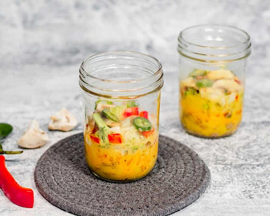 Microwave Egg Veggie Jars